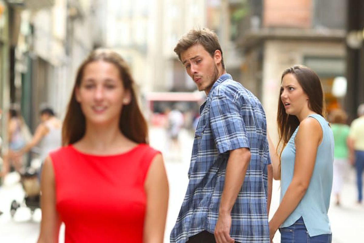 Distracted Boyfriend meme about Wellbel