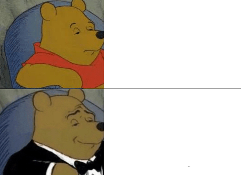 Tuxedo Winnie The Pooh meme about Wellbel