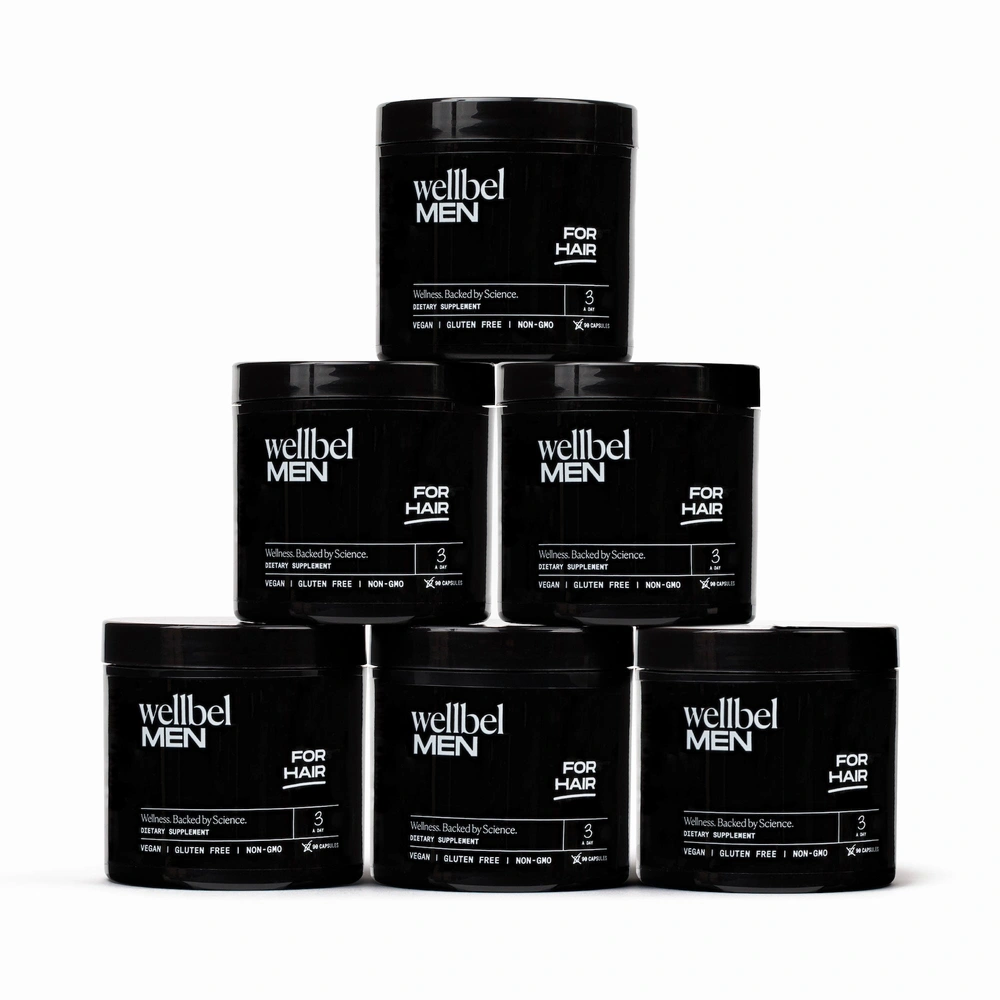 Wellbel Men Bundle: six black jars